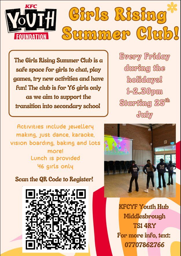 Do you have a girl in Year 6? Here are details for an exciting new club during the holidays.