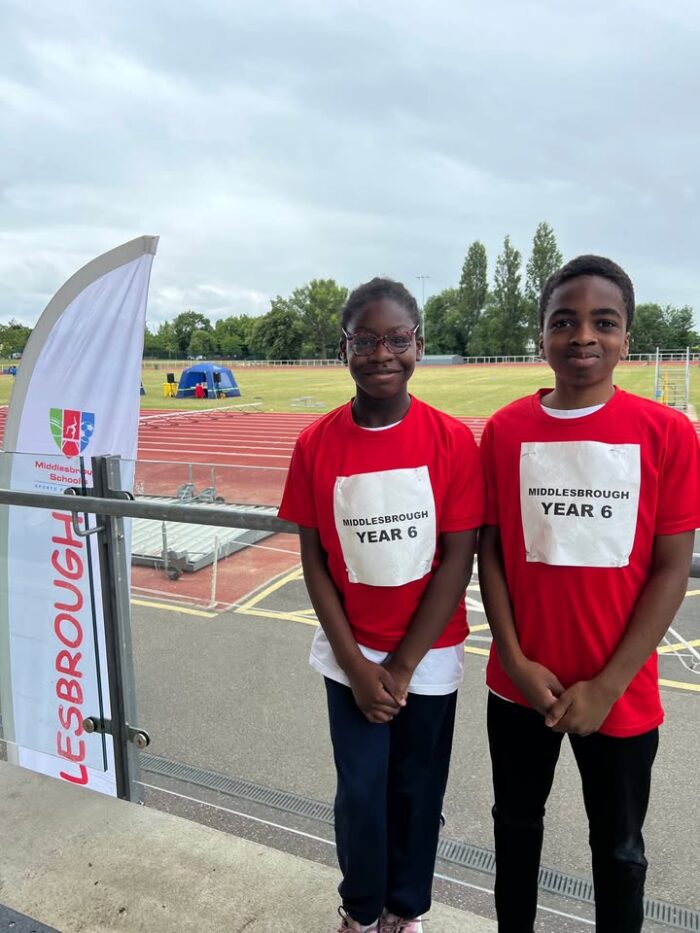 🥈🥉

Out of all the year 6 children from Darlington, Hartlepool, Redcar, Cleveland, Stockton South, Stockton North & Middlesborough our two superstar pupils have achieved:

Emmanuel: 2nd Place 80m sprint
Blessing: 3rd Place Hurdles

Both pupils were chosen to take part in the Middlesbrough schools team for the relay at the end of the day. They came first in the relay and first overall. We could not be more proud of them!